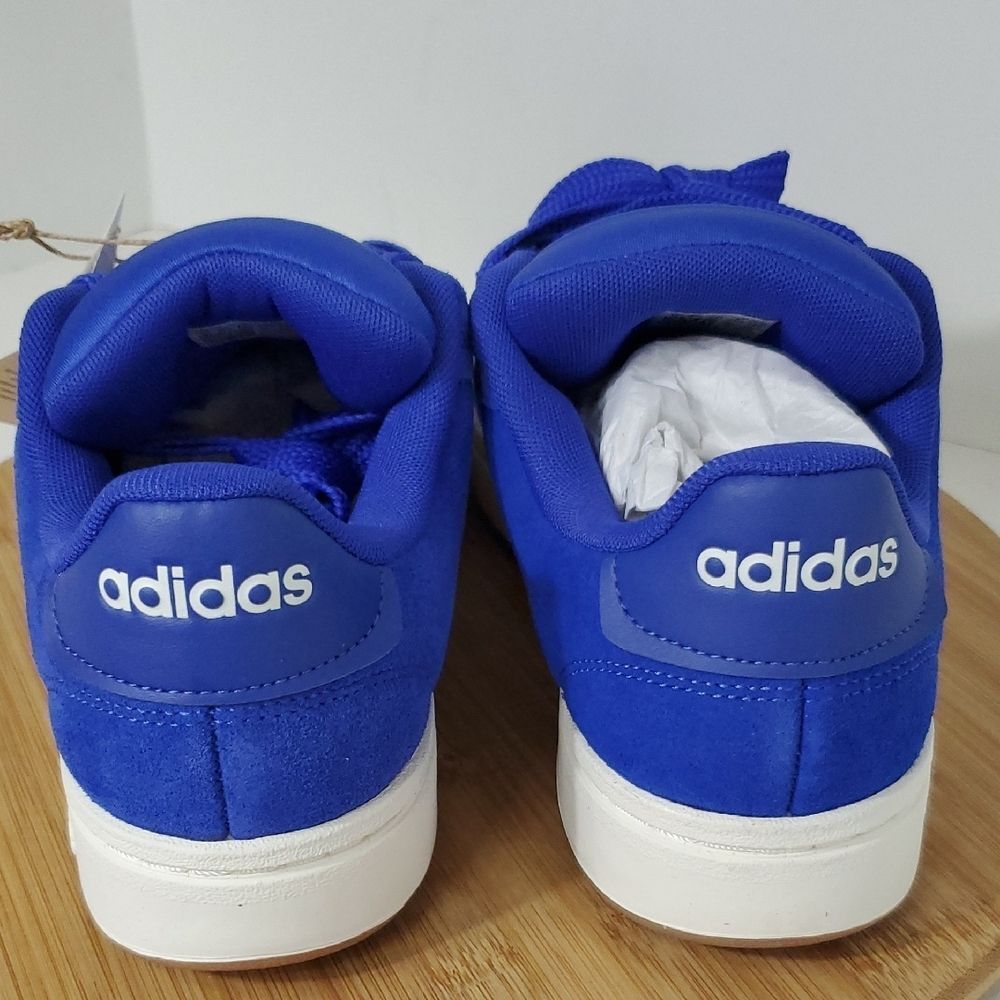Adidas Grand Court Alpha 00s Sneakers Men's 12 Blue Yellow Suede NIB - Picture 4 of 9
